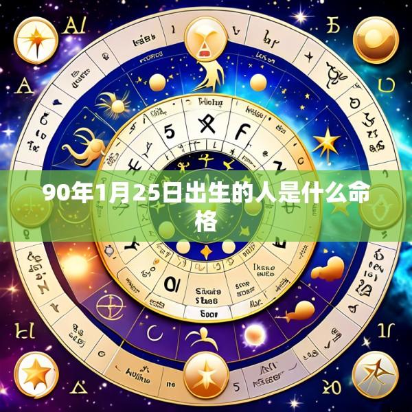 90年1月25日出生的人是什么命格
