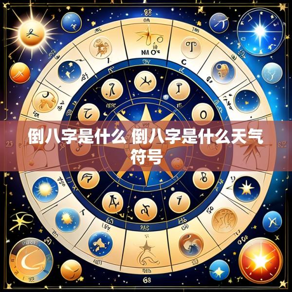 倒八字是什么 倒八字是什么天气符号