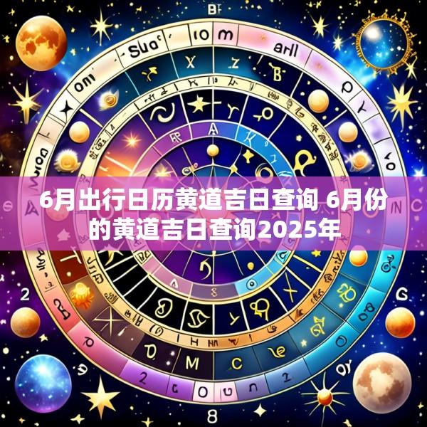6月出行日历黄道吉日查询 6月份的黄道吉日查询2025年