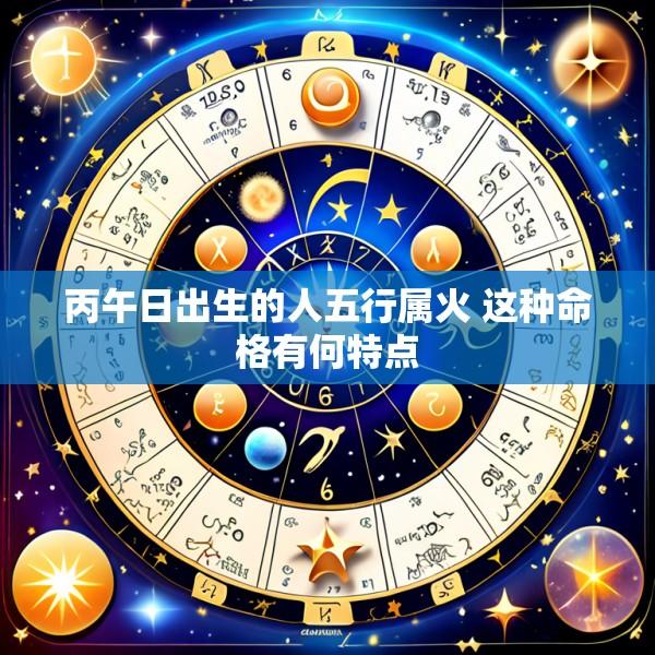 丙午日出生的人五行属火 这种命格有何特点