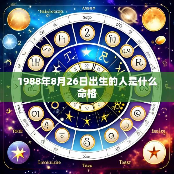 1988年8月26日出生的人是什么命格