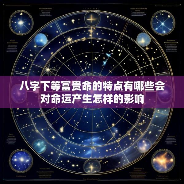 八字下等富贵命的特点有哪些会对命运产生怎样的影响