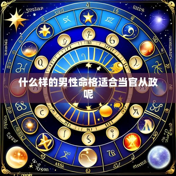 什么样的男性命格适合当官从政呢