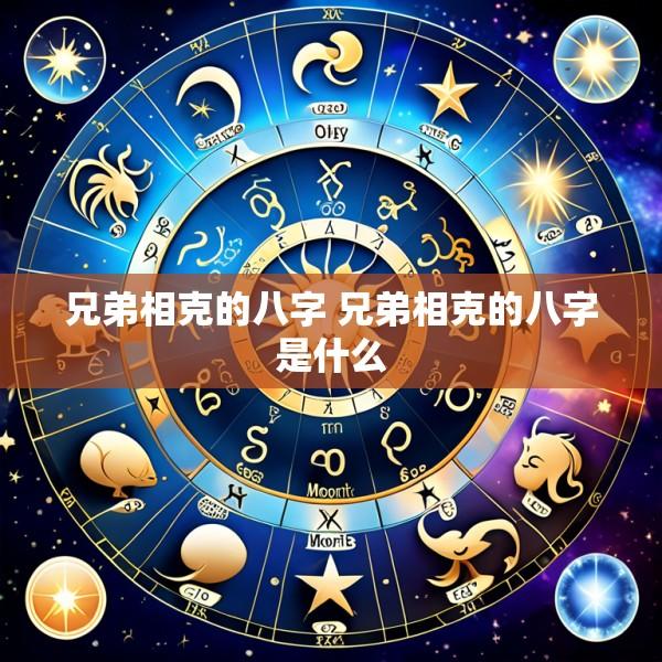 兄弟相克的八字 兄弟相克的八字是什么