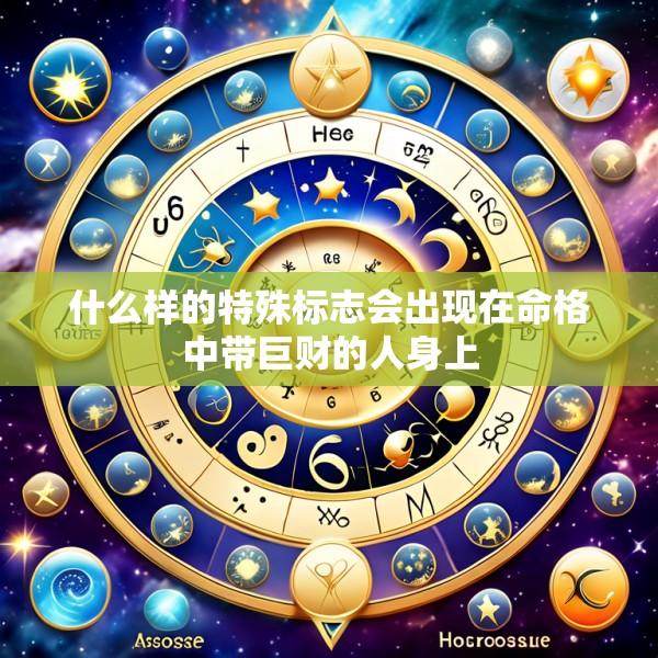 什么样的特殊标志会出现在命格中带巨财的人身上