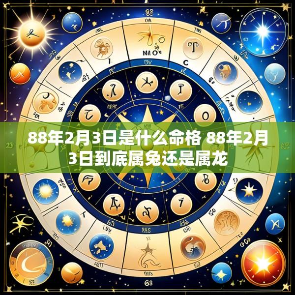 88年2月3日是什么命格 88年2月3日到底属兔还是属龙