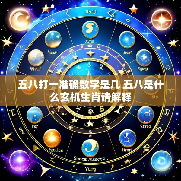 五八打一准确数字是几 五八是什么玄机生肖请解释