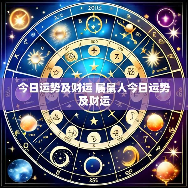 今日运势及财运 属鼠人今日运势及财运