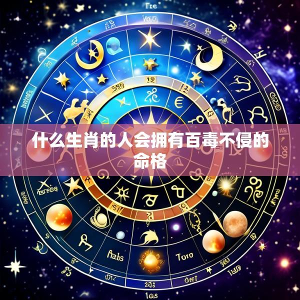 什么生肖的人会拥有百毒不侵的命格