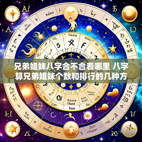 兄弟姐妹八字合不合看哪里 八字算兄弟姐妹个数和排行的几种方法