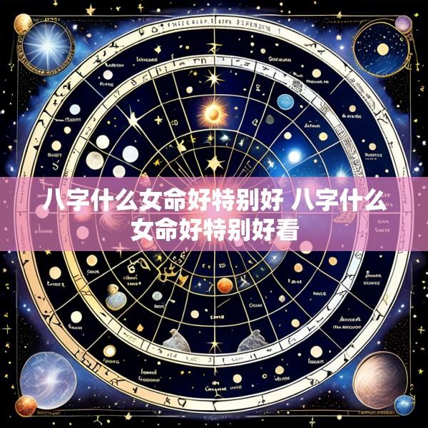 八字什么女命好特别好 八字什么女命好特别好看