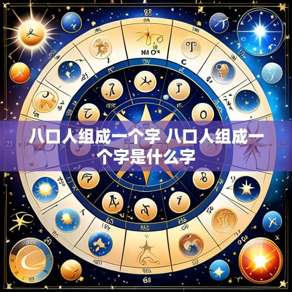八口人组成一个字 八口人组成一个字是什么字