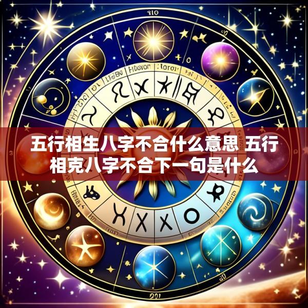 五行相生八字不合什么意思 五行相克八字不合下一句是什么