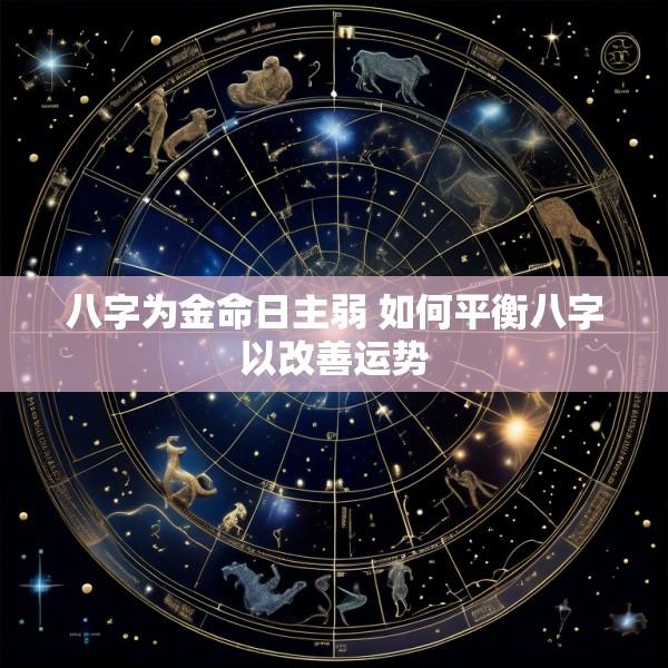 八字为金命日主弱 如何平衡八字以改善运势