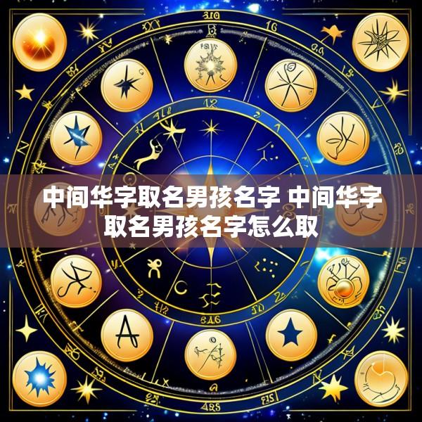 中间华字取名男孩名字 中间华字取名男孩名字怎么取