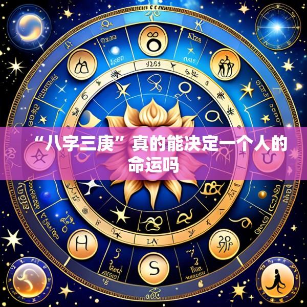 “八字三庚”真的能决定一个人的命运吗