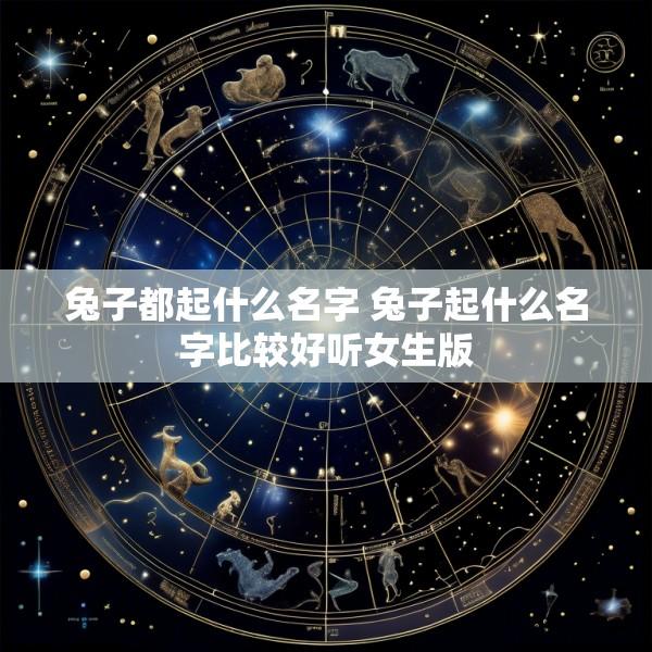 兔子都起什么名字 兔子起什么名字比较好听女生版