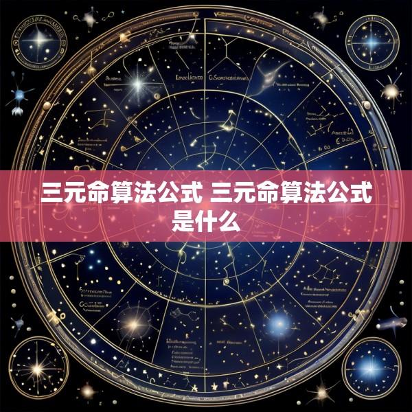 三元命算法公式 三元命算法公式是什么