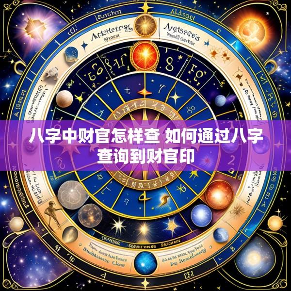 八字中财官怎样查 如何通过八字查询到财官印