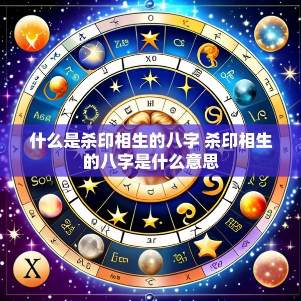 什么是杀印相生的八字 杀印相生的八字是什么意思