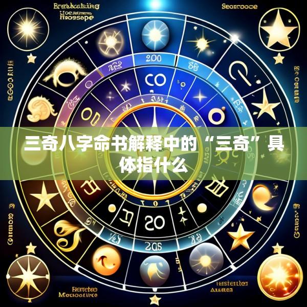 三奇八字命书解释中的“三奇”具体指什么