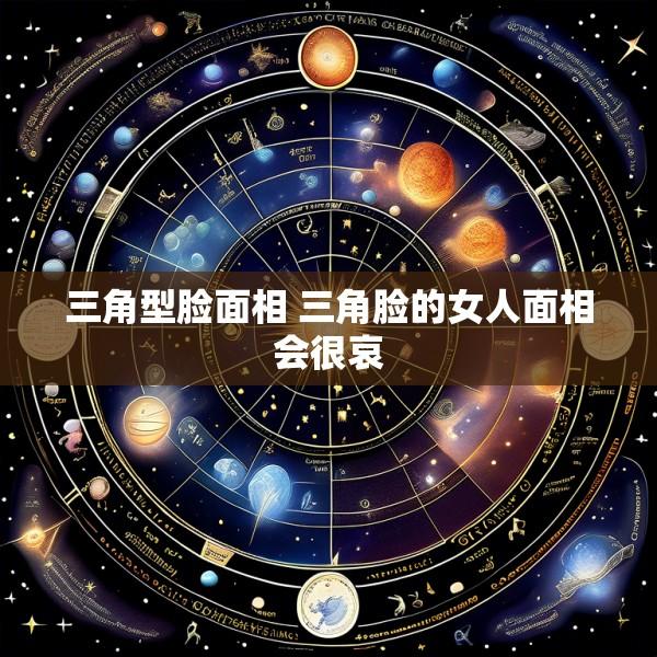 三角型脸面相 三角脸的女人面相会很哀