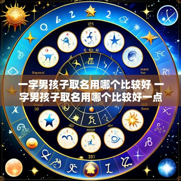 一字男孩子取名用哪个比较好 一字男孩子取名用哪个比较好一点