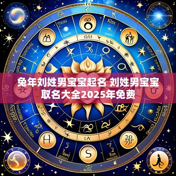 兔年刘姓男宝宝起名 刘姓男宝宝取名大全2025年免费