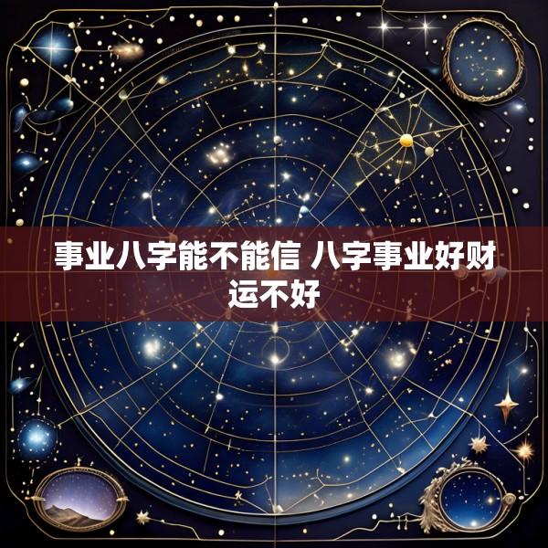 事业八字能不能信 八字事业好财运不好