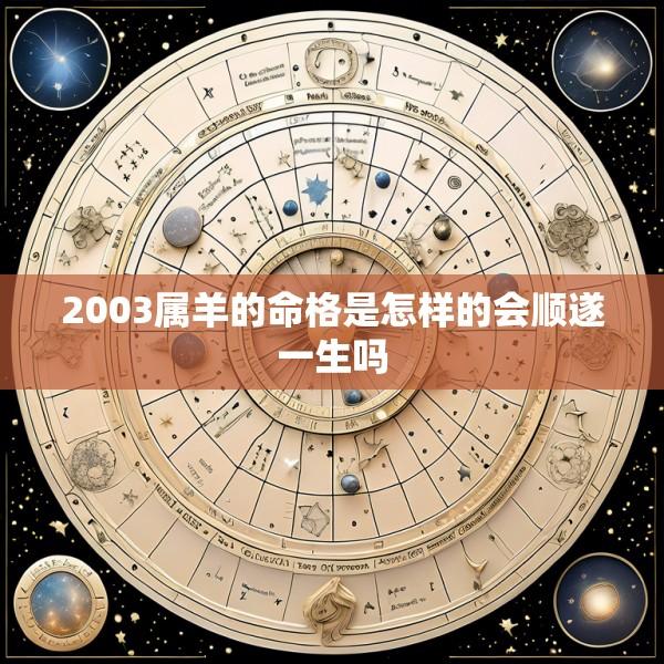 2003属羊的命格是怎样的会顺遂一生吗