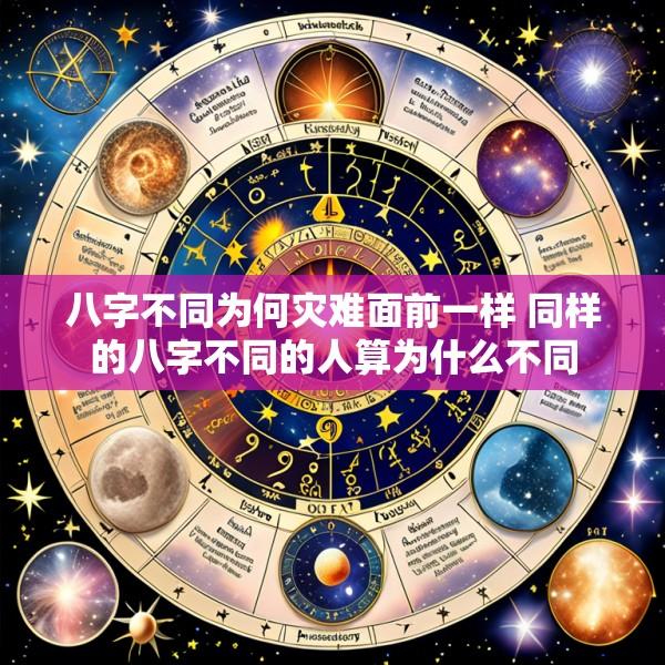 八字不同为何灾难面前一样 同样的八字不同的人算为什么不同