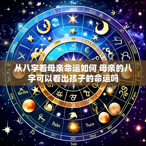 从八字看母亲命运如何 母亲的八字可以看出孩子的命运吗