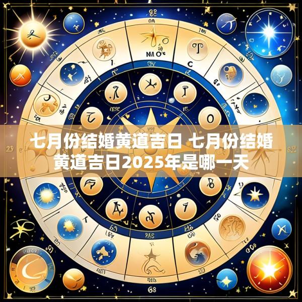 七月份结婚黄道吉日 七月份结婚黄道吉日2025年是哪一天