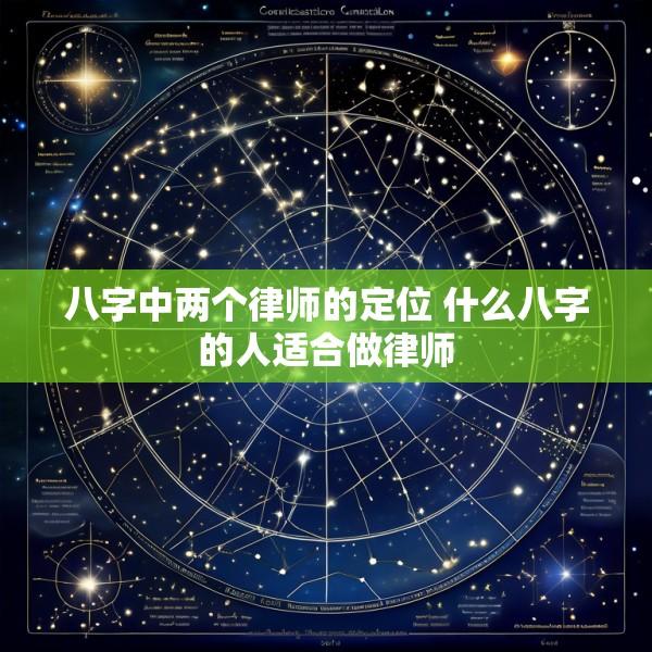 八字中两个律师的定位 什么八字的人适合做律师