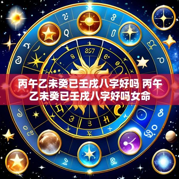 丙午乙未癸已壬戌八字好吗 丙午乙未癸已壬戌八字好吗女命