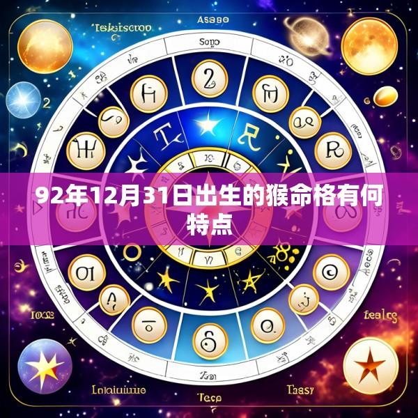 92年12月31日出生的猴命格有何特点