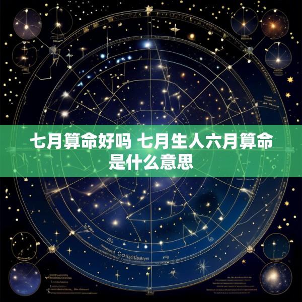 七月算命好吗 七月生人六月算命是什么意思