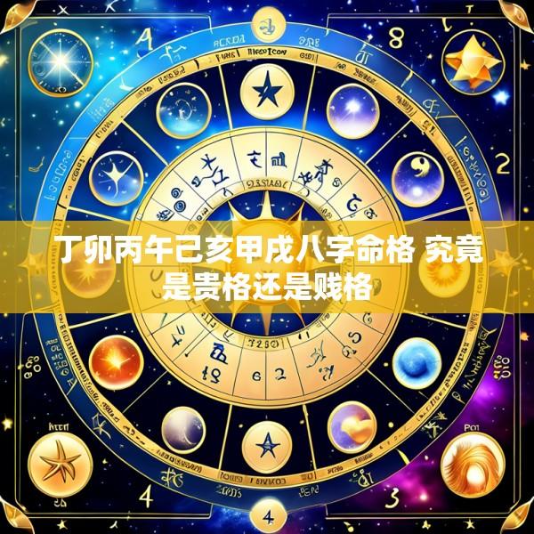 丁卯丙午己亥甲戌八字命格 究竟是贵格还是贱格