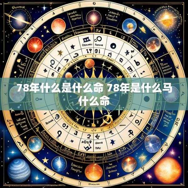 78年什么是什么命 78年是什么马什么命