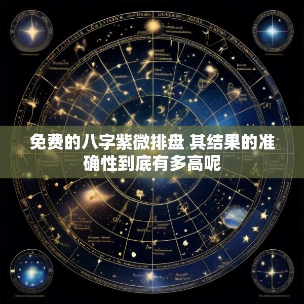 免费的八字紫微排盘 其结果的准确性到底有多高呢