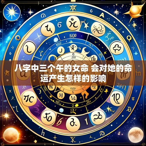 八字中三个午的女命 会对她的命运产生怎样的影响