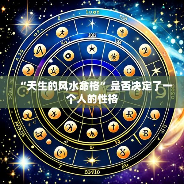“天生的风水命格”是否决定了一个人的性格