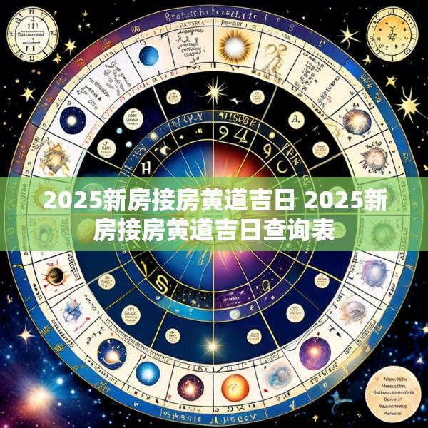 2025新房接房黄道吉日 2025新房接房黄道吉日查询表