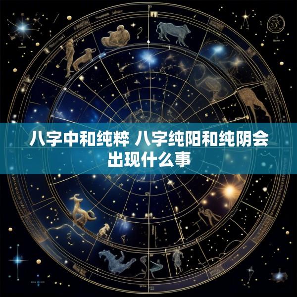 八字中和纯粹 八字纯阳和纯阴会出现什么事