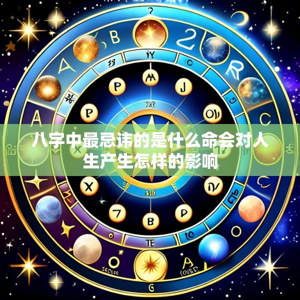 八字中最忌讳的是什么命会对人生产生怎样的影响