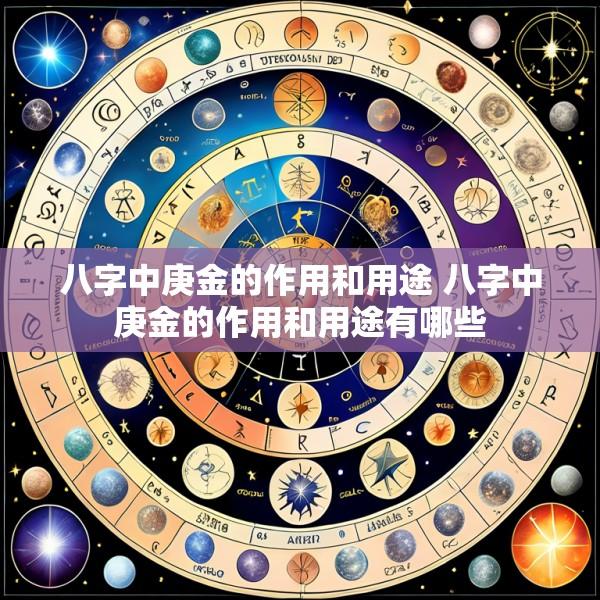 八字中庚金的作用和用途 八字中庚金的作用和用途有哪些