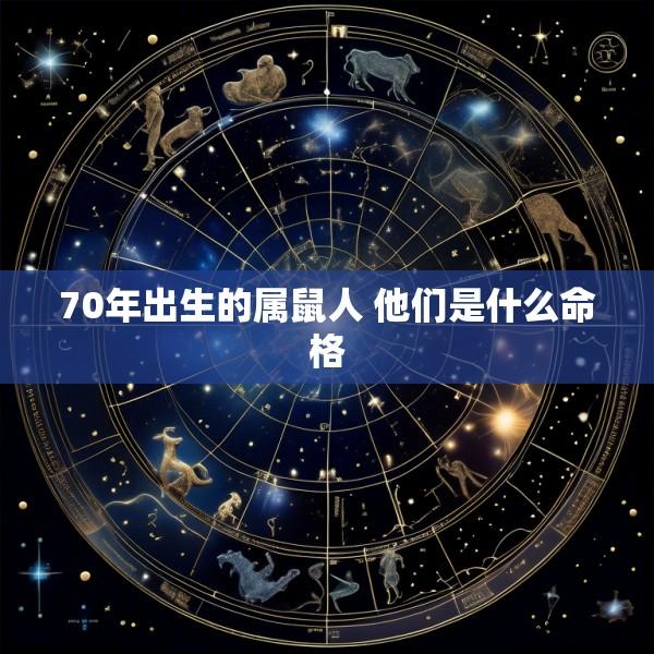 70年出生的属鼠人 他们是什么命格