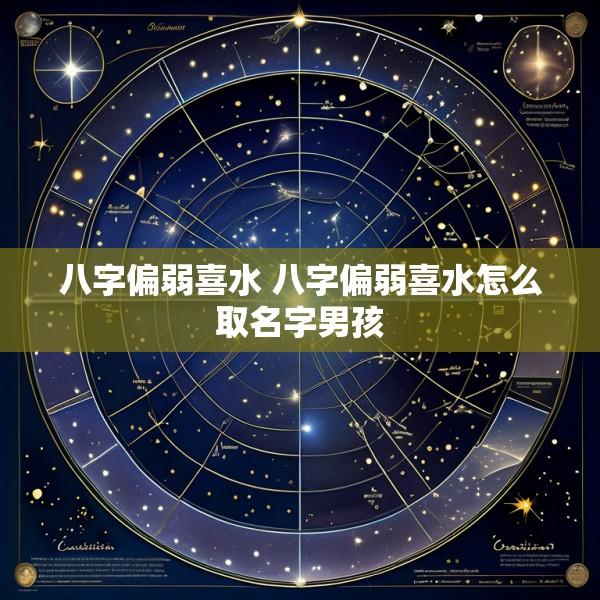 八字偏弱喜水 八字偏弱喜水怎么取名字男孩