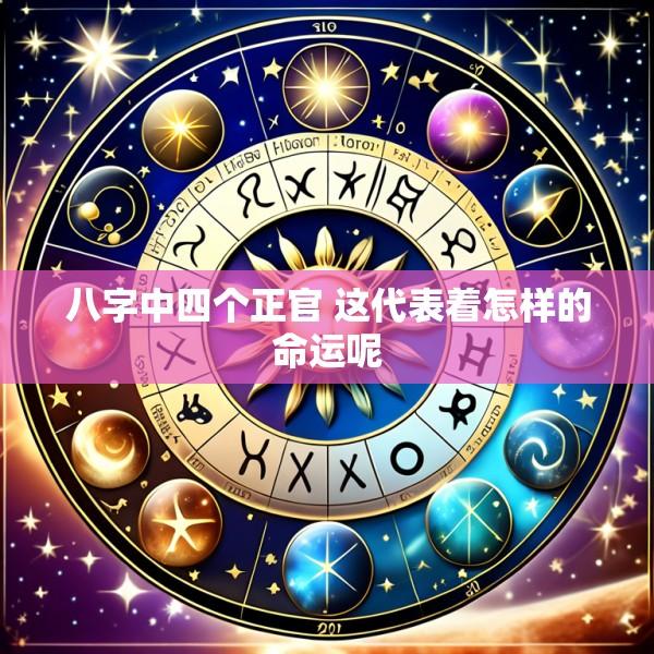八字中四个正官 这代表着怎样的命运呢