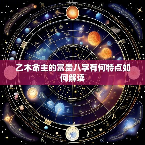 乙木命主的富贵八字有何特点如何解读